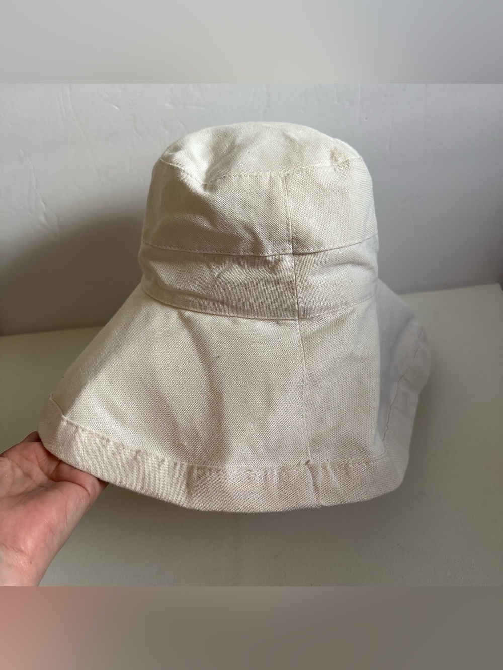 Scala Collezione UPF 50+ Cotton Big Brim Sun Hat Ivory Floppy Beach Resort OS - Picture 7 of 13